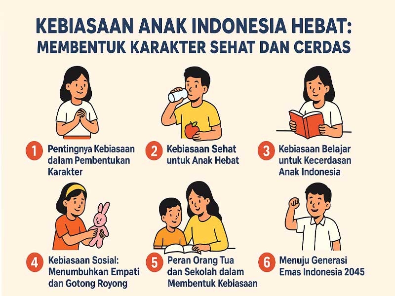 Kebiasaan Anak Indonesia Hebat: Membentuk Karakter Sehat dan Cerdas