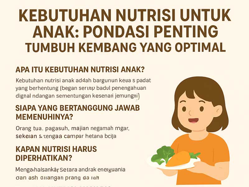 Kebutuhan Nutrisi untuk Anak: Pondasi Penting Tumbuh Kembang yang Optimal