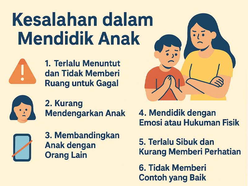 Kesalahan dalam Mendidik Anak yang Sering Terjadi dan Cara Menghindarinya