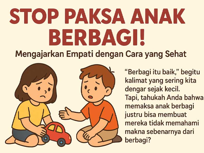 Stop Paksa Anak Berbagi! Mengajarkan Empati dengan Cara yang Sehat
